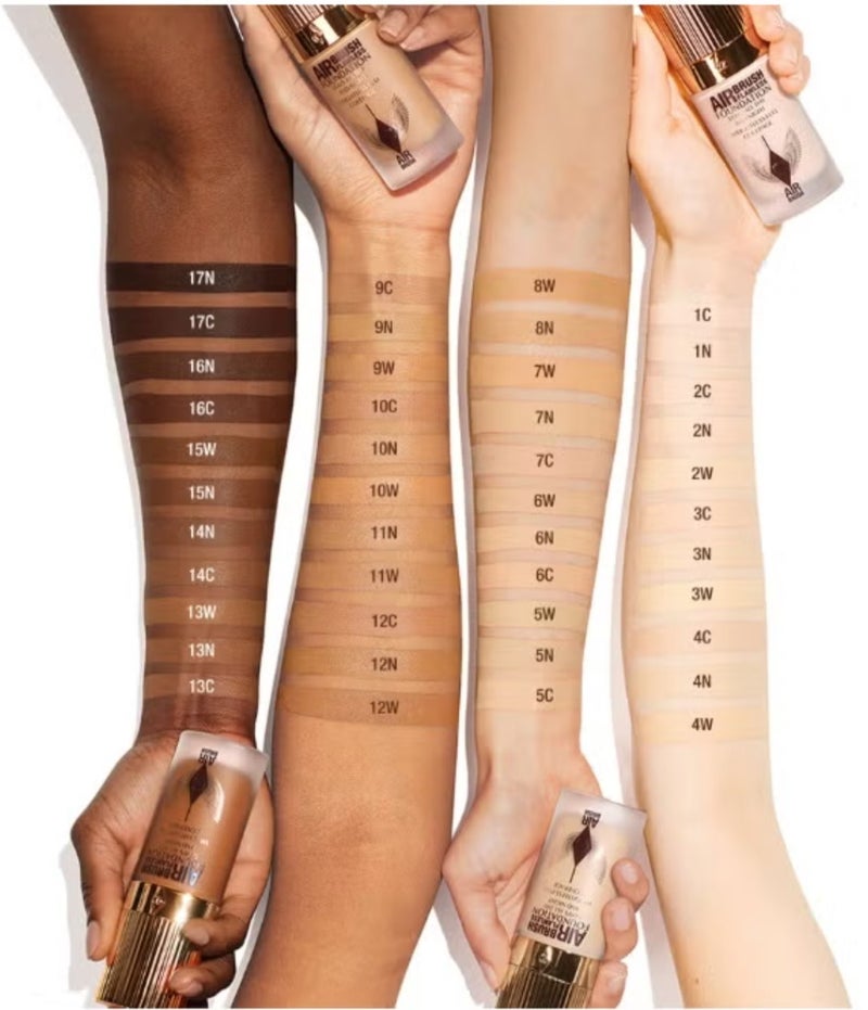 شارلوت تلبوري كريم أساس شارلوت تيلبري رقم 4 نيوترال / نيوتر إيربراش فلوليس - 30 مل، تغطية كاملة، لمسة نهائية مطفية تدوم طويلاً، تركيبة مرطبة وخفيفة الوزن لبشرة ناعمة وخالية من المسام - Image 5